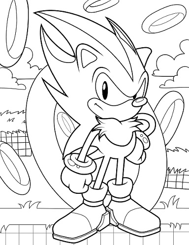 Sonic the Hedgehog Coloring Page